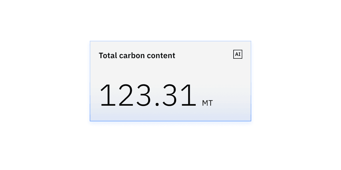 Example of an AI label placement in a container